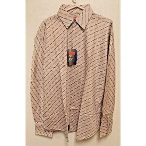 NBA San Antonio Spurs Lite Gray Button Up Dress Shirt XL Long Sleeve Headmaster